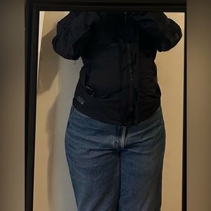 Black rain jacket